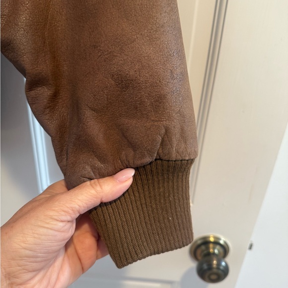 Vintage Unisex 90s Rock Creek Chocolate Brown Leather Jacket - Picture 5 of 11